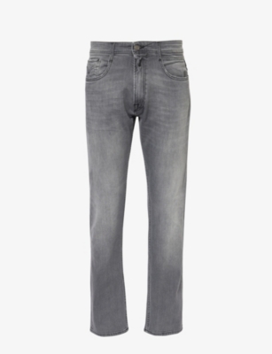 REPLAY: Rocco slim-fit straight-leg stretch-denim jeans