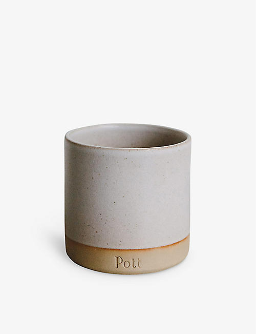 POTT CANDLES: Speckled-finish large wax candle 290g