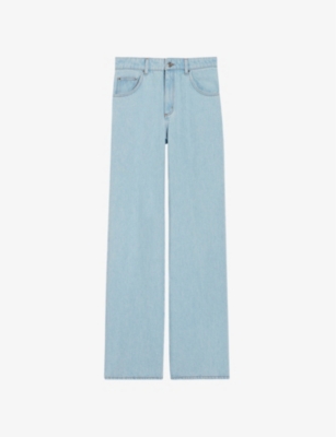 CLAUDIE PIERLOT: Platan wide-leg mid-rise jeans