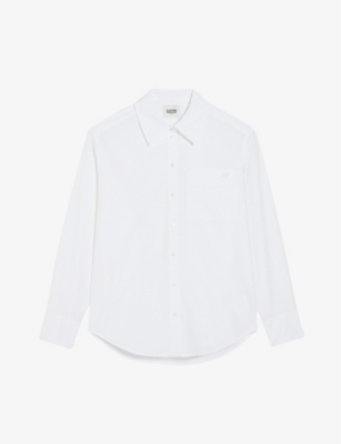CLAUDIE PIERLOT: Calisson straight-fit long-sleeve cotton shirt