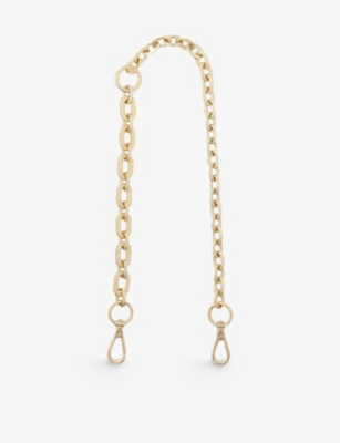 MAJE: Gold-tone copper chain shoulder strap