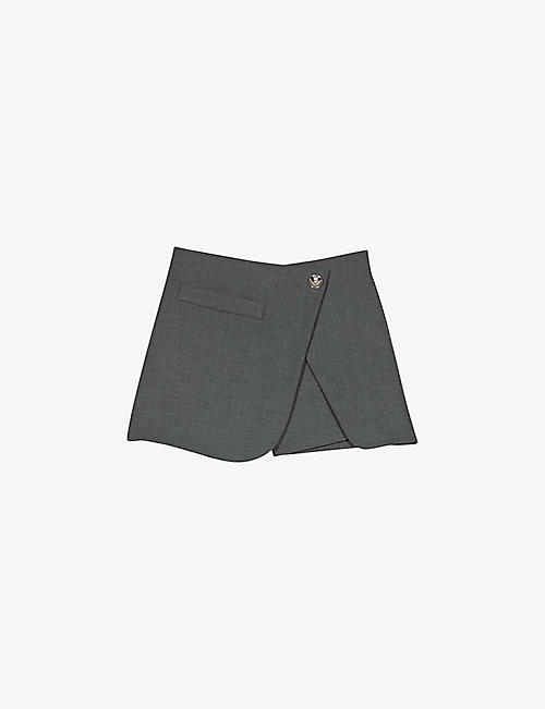 MAJE: Ipimanete wrap over-panel stretch-woven shorts