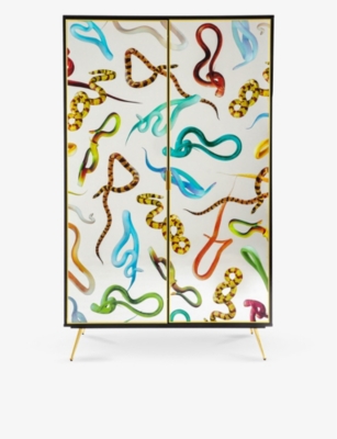 SELETTI: Seletti x TOILETPAPER Snakes graphic-print wooden wardrobe 200cm