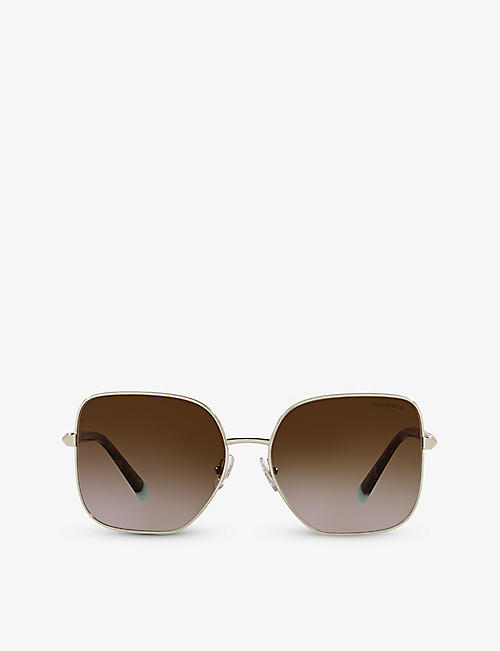 TIFFANY & CO: TF3078B square-frame metal sunglasses