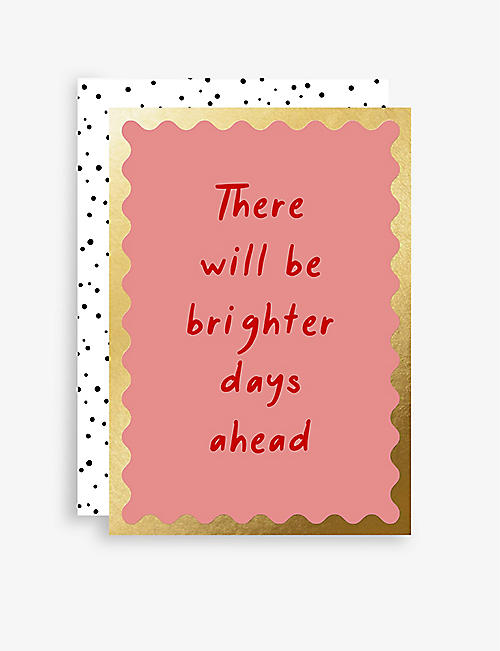 ELEANOR STUART: Brighter Days Ahead graphic-print greetings card 12.5cm x 17.5cm