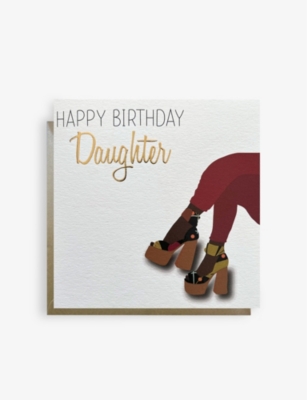 AFROTOUCH DESIGN: Opulence Cute Shoes birthday card 15cm x 15cm
