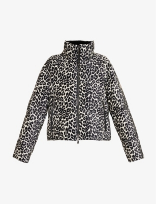 MONCLER: Sebou leopard-print woven jacket