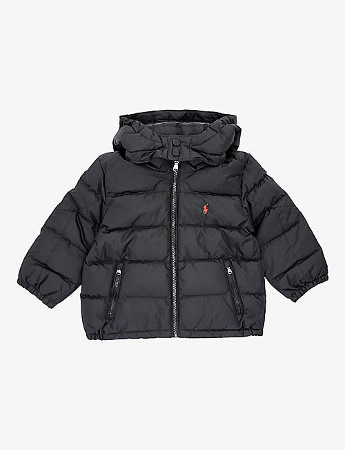 POLO RALPH LAUREN: Funnel-neck recycled-polyester and recycled-down jacket 2-14 years