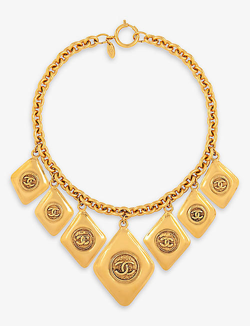 SUSAN CAPLAN: Pre-loved Chanel yellow gold-plated metal-alloy necklace