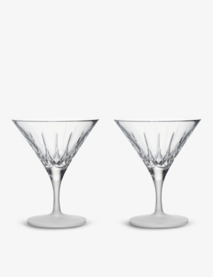 WATERFORD: Lismore Arcus crystal martini glasses set of two