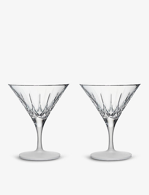 WATERFORD: Lismore Arcus crystal martini glasses set of two