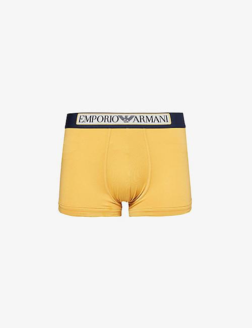 EMPORIO ARMANI: Branded-waist stretch-cotton trunks