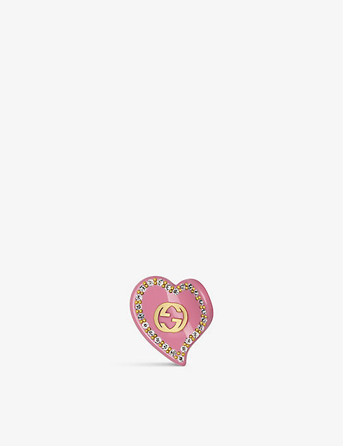GUCCI: Fashion Show heart resin hair clip