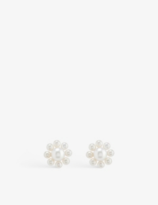 SOPHIE BILLE BRAHE: Margherita 14ct yellow-gold and freshwater pearl earrings