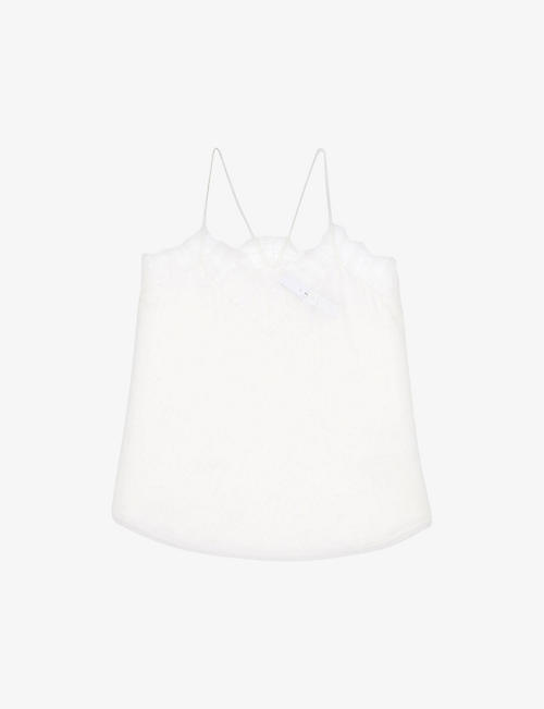 IRO: Berwyn lace-trim silk camisole top