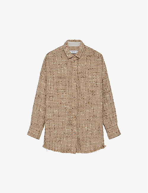 IRO: Timera patch-pocket tweed overshirt