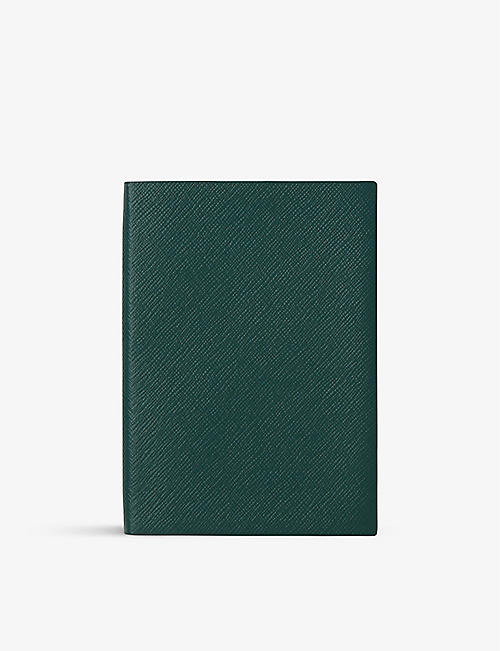 SMYTHSON: Panama Soho leather notebook 20cm x 14cm