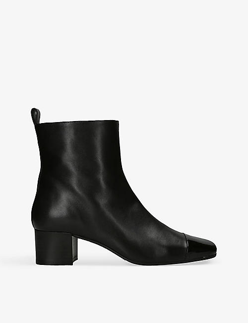 CAREL: Estime patent-toe leather ankle boots