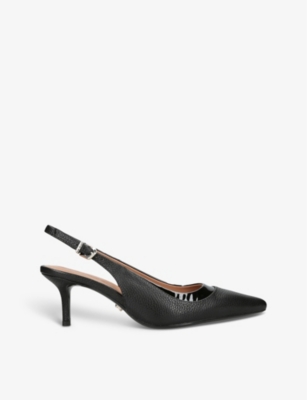CARVELA: Countess singback grained faux-leather heeled courts