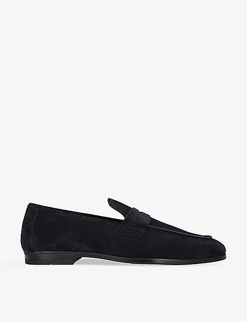 TOM FORD: Sean tonal-stitching suede loafers