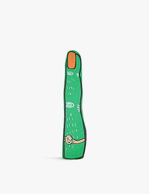 ARK COLOUR DESIGN: Green Fingers double-sided leather bookmark