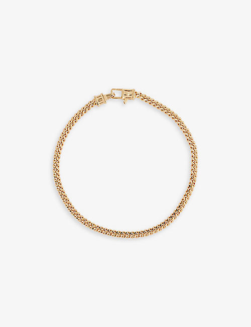 TOM WOOD: Curb 18ct yellow-gold plated sterling-silver bracelet