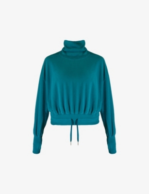 SWEATY BETTY: Melody Luxe stretch-woven fleece hoody