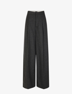SOEUR: Pegase wide-leg high-rise wool trousers
