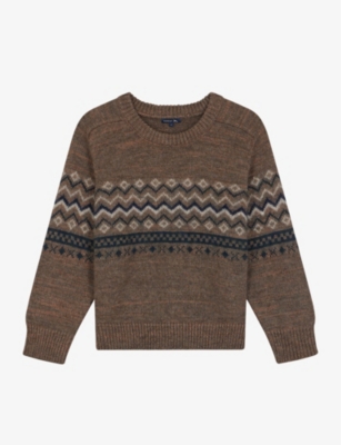 SOEUR: Wilhem intarsia-graphic regular-fit knitted jumper