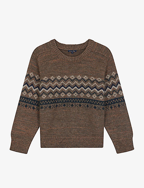SOEUR: Wilhem intarsia-graphic regular-fit knitted jumper