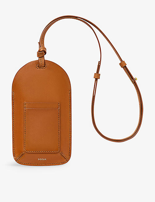 SOEUR: Vesuvio leather phone holder