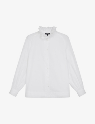 SOEUR: Villandry stand-collar regular-fit cotton-poplin shirt