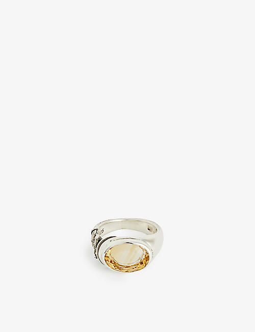 FREDERICK GROVE: Atlas 925 sterling silver and citrine ring