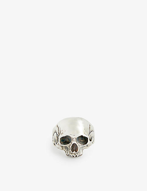 FREDERICK GROVE: Anatomical Skull sterling-silver ring