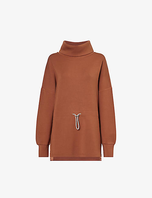 VARLEY: Freya high-neck stretch-woven blend sweatshirt