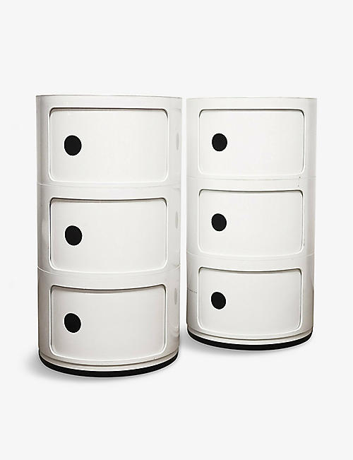 VINTERIOR: Pre-loved 1970s Kartell modular plastic cabinets set of two