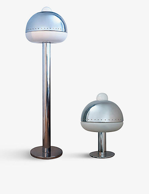 VINTERIOR: 1970s Goffredo Reggiani Space Age Mushroom metal and glass lamps set of two