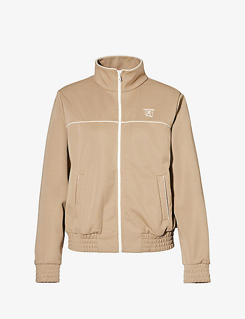 SPORTY & RICH: Runner logo-print relaxed-fit woven jacket