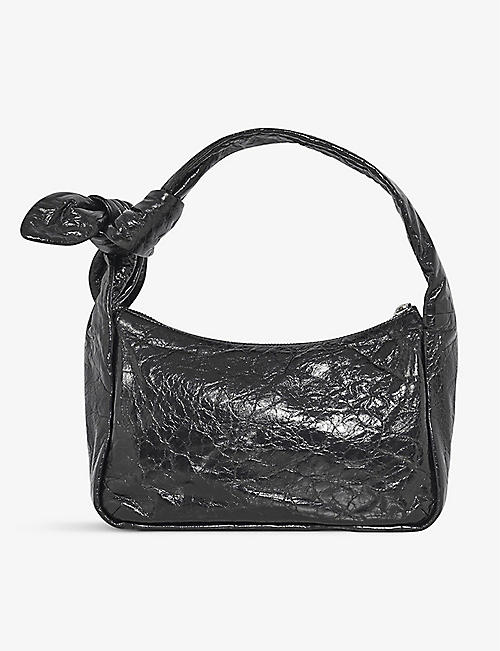 IRO: Noue knot-embellished patent-leather hand bag