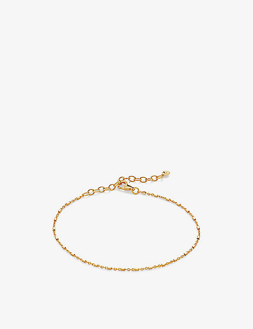 MONICA VINADER: Station 18ct yellow gold-plated vermeil sterling-silver chain bracelet