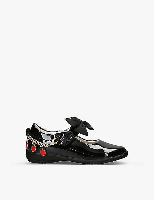 LELLI KELLY: Aurora charm-embellished patent-leather school shoes 4-8 years