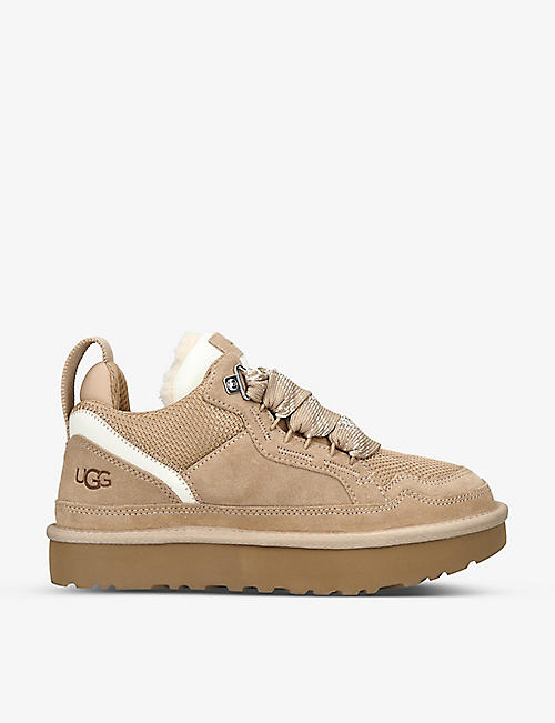 UGG: Lowmel suede and mesh low-top trainers