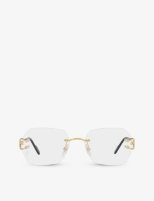 CARTIER: CT0416O square-frame metal optical glasses