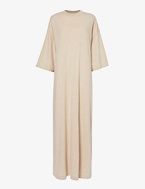 FEAR OF GOD ESSENTIALS: ESSENTIALS logo-print cotton-blend midi dress