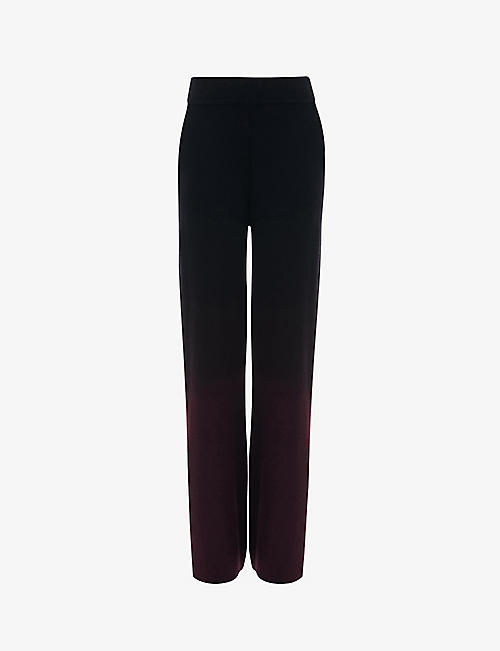 LEEM: Drawstring-waist wide-leg knitted trousers