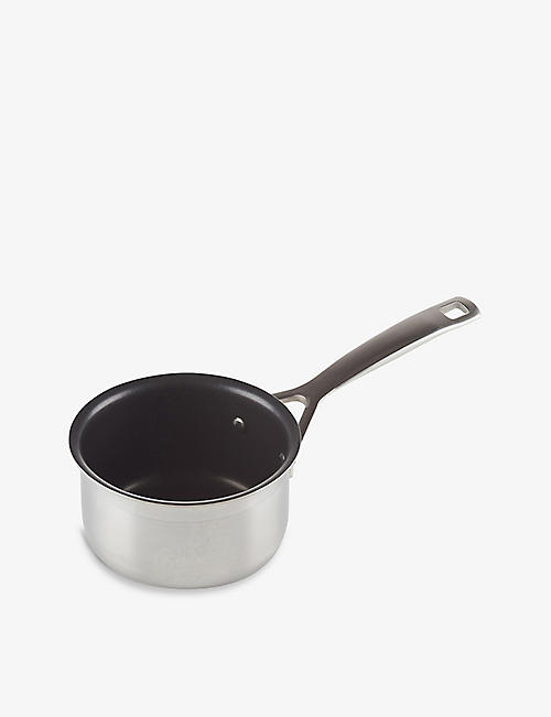 LE CREUSET: 3-ply stainless-steel non-stick milk pan 14cm