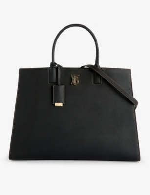 BURBERRY: Frances medium leather top-handle bag