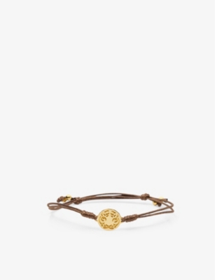 LA MAISON COUTURE: La Maison Couture x Niin Gaia wax cord and rose gold-plated brass bracelet