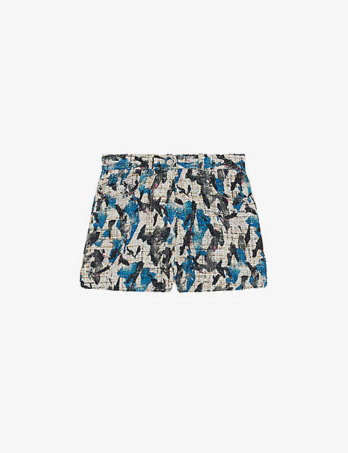 IRO: Noriane multi-tone tweed shorts