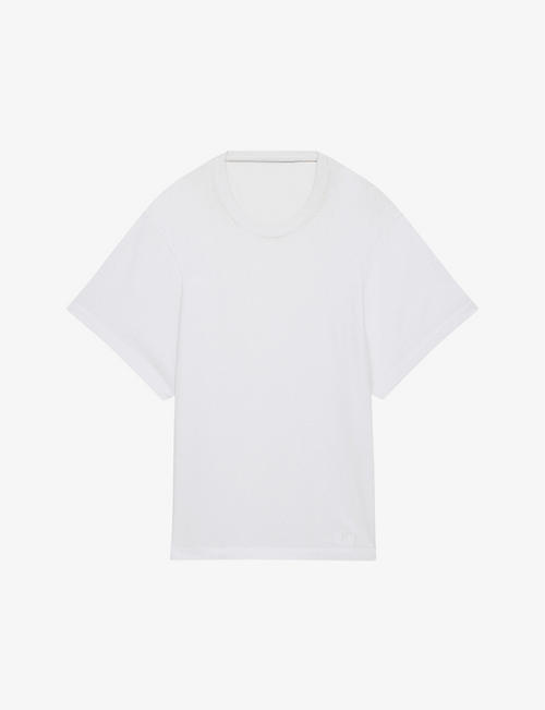 IRO: Edjy open-back relaxed-fit cotton T-shirt